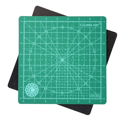 Rotating Self Healing Cutting Mat 8x8 (7" Grid), for Quilting | Great for Scrapbooking, Quilting and Paper Crafts. Smooth, Non-detachable Rotation, Warp-Proof & Odorless, EN 71-3 Certified.