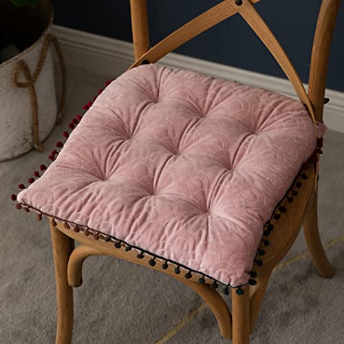 Round Throw Pillow Thickened Seat Cushion Sofa Cushion Meditation Pillow Living Room Window Balcony Decoration Pillow (15.7in, Square Pink) - color: Square Pink, size: 15.7in