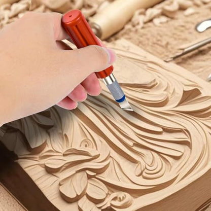 13-piece Precision Exacto Knife Set, including hobby and craft knives as well as blades, is the perfect choice for pumpkin carving, model making and DIY projects.