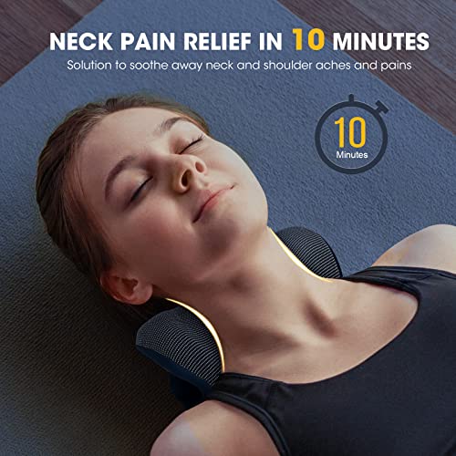 ZAMAT Neck and Shoulder Relaxer with Magnetic Therapy Pillowcase, Neck Stretcher Chiropractic Pillows for Pain Relief, Cervical Traction Device for Relieve TMJ Headache Muscle Tension Spine Alignment - color: Blue