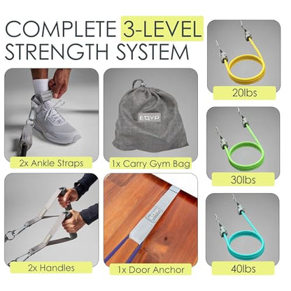 EQYP Power Tube Resistance Bands with Handles – Multi-Pack Exercise Bands for Home Workouts - size: 20lbs-40lbs