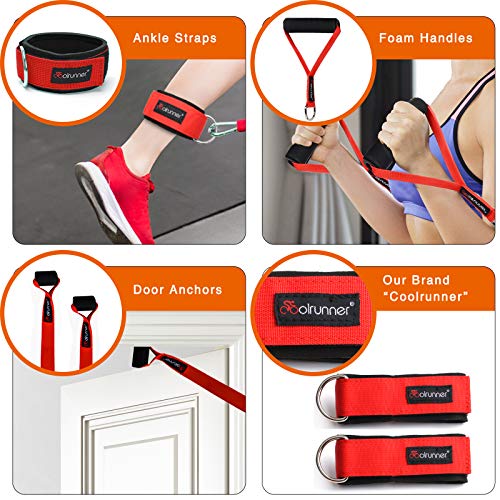 14 PCS Resistance Bands Set, Exercise Tubes, 20lbs to 40lbs Workout Bands