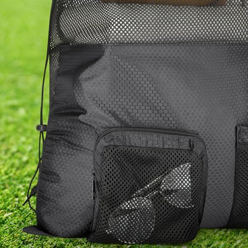 NATURAL STYLE Mesh Drawstring Gym Swim Beach bag, Large Waterproof Pool Sports Backpack for Swimming Gear Workout Yoga Travel - color: Black