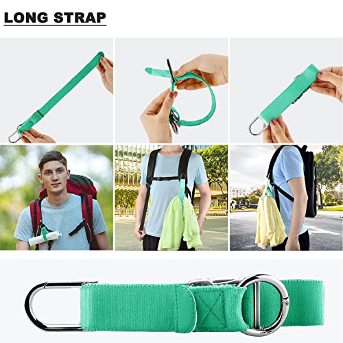ZINZ Elastic Jacket Gripper Travel Strap with D-Ring Hooks and Buckle, Suitcase Straps Belts Travel Accessories, Makes Your Hands Free - color: Light Green