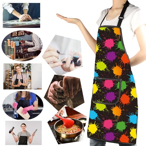 MBMSO Painting Artist Apron with Pockets Artist Painter Gifts Art Lover Gift for Art Teacher Student Painter Apron Waterproof - color: Love Art Apron-4