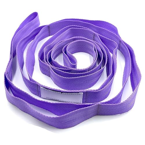 Stretching Strap with 10 Loops Non-Elastic Yoga Strap for Physical Therapy Pilates Dance Gymnastics Stretch Band for Daily Flexibility Routine at Home Gym Travel Includes Exercise Guide
