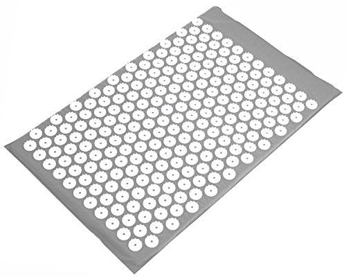 Fitvids Acupressure Mat and Pillow Set for Back/Neck Pain, Acupuncture Products to Relieve Muscle Fatigue, Improve Insomnia for Sedentary People, Acupuncture Eases Stress, Massage Mat, Gray