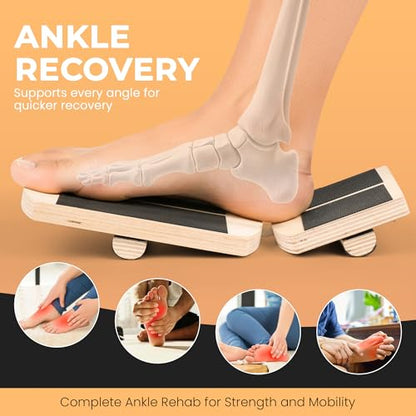 Ankle Balance Board & Foot Strengthener – Single Leg Stability Trainer for Physical Therapy, Sprain Recovery, Plantar Fasciitis Relief & Balance Training