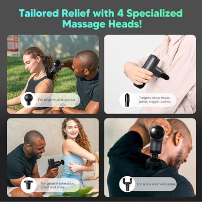 arboleaf Mini Massage Gun, Deep Tissue Percussion Massager Back Pain Relief - color: Slate Gray