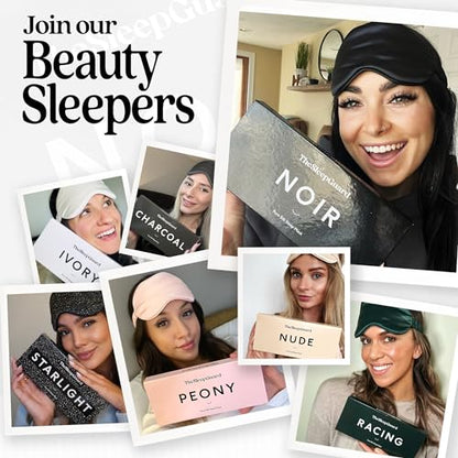 TheSleepGuard Pure Silk Sleep Mask [100% 6A Mulberry Silk, 22 Momme] Light Blocking Travel Essentials. Eye Masks for Sleeping. Black Oeko-Tex Blindfold. Eye Covers for Men & Women - color: Noir Black