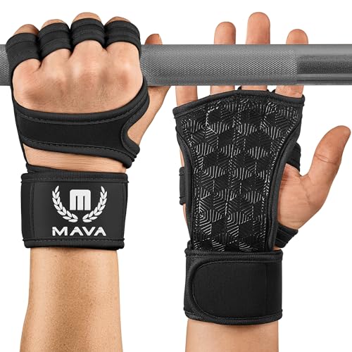 Mava Sports Weight Lifting Gloves with Wrist Support, Work Out Gloves, Gym Gloves - Great for Cross Training, Pull Ups, Calisthenics and Gym, Workout Gloves for Men & Women - color: Black, size: X-Large