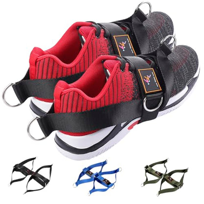 2-Pack Foot Strap for Cable Machine Fitness Attachment Shoe Workout Straps - color: Black 2 Pack