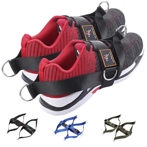 2-Pack Foot Strap for Cable Machine Fitness Attachment Shoe Workout Straps - color: Black 2 Pack