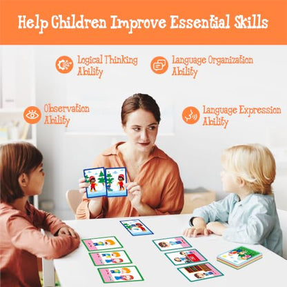 3-Scene Sequencing Cards, 72 PCS Order and Logic Card for Kids - style: 3-Scene