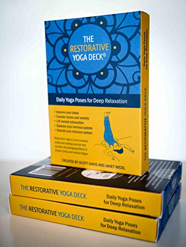 Restorative Yoga Deck: - Relax and Restore with Gentle Poses - De-Stress and Heal - Includes 26 Postures and 8 Sequences with Clear Instructions - Yoga Cards for Beginner and Advanced Yogis