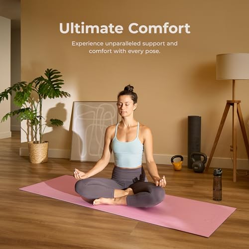 Sunny Health & Fitness Exercise Yoga Mats - Non-Slip Support for Home & Gym - color: Premium Grey