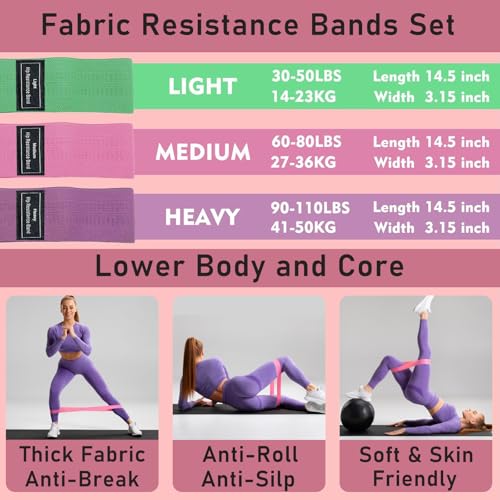 Pilates Ring Kit with Adjustable Ankle Wrist Weights, Resistance Bands, Ball, Pilates Equipment Ball for Home Workout to Tone, Sculpt and Strengthen, Fitness Magic Circle Rings for Yoga Women - color: Pink