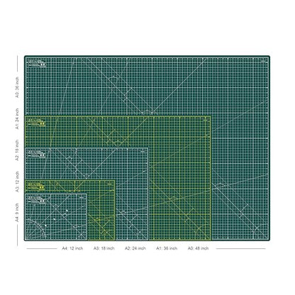 Elan Cutting Mat A3 Green, Self Healing Cutting Mat 12x18 Inch, 5-Ply Craft Board Green, Hobby Board for Crafts 12x18 Inch - style: 18 x 12"