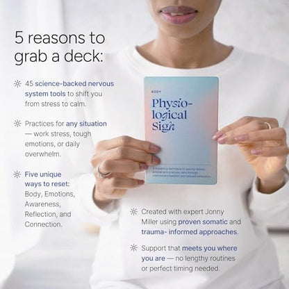 Holstee Calm Cards: 45 Science-Backed Mindfulness Exercises for Anxiety & Stress Relief – Quick Somatic Practices for Emotional Regulation, Awareness & Connection – Created with Expert Jonny Miller