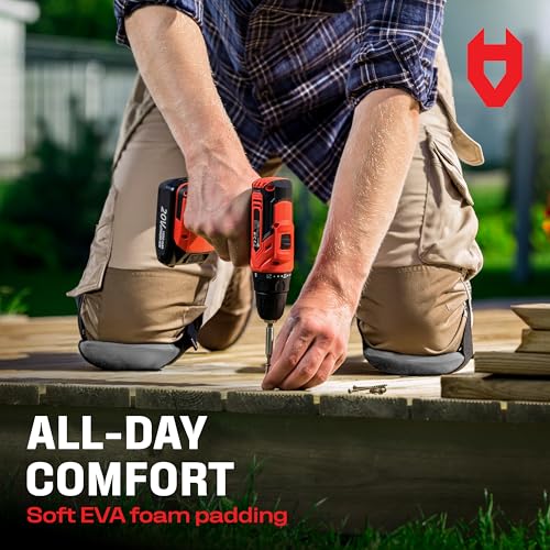 NoCry Gardening Knee Pads for Women and Men – Waterproof Foam Padding in a Lightweight Yet Durable Design; Easy to Wear with Adjustable Elastic Hook-and-Loop Straps – Ideal for the Garden and Yard Work - color: Grey, style: 1-strap