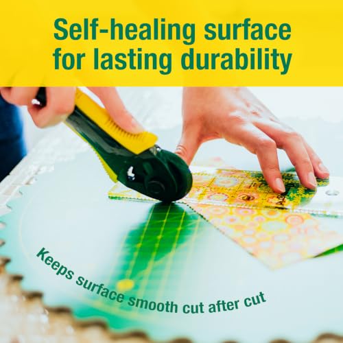 Omnigrid 360 Rotating Self-Healing Cutting Mat, 14 Inch | Precision Fabric Cutting Mat with Durable Surface for Quilting, Sewing & Crafts - style: 14"