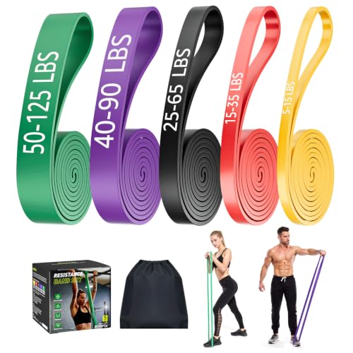 Dapofajo Resistance Bands for Working Out: 5-Level Anti-Snap Silicone Bands