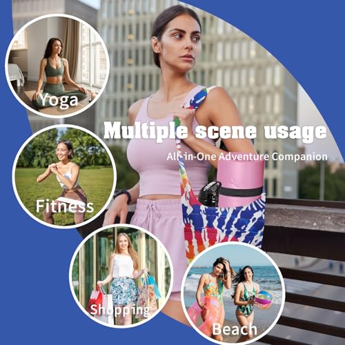 Yoga Mat Bag Carrier for Women Workout Large Waterproof with Zipper Pocket, Keychain and Wide Shoulder Straps - color: rainbow