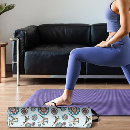 Yoga Mat Bags for Women Lightweight Gym Bag with Strap Full Zip Yoga Accessories - color: Western Print
