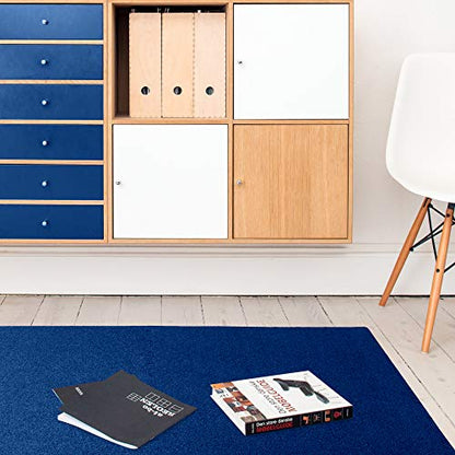 We Sell Mats 3/8 Inch Thick Interlocking Foam Carpet Tiles Durable Carpet Squares Anti Fatigue Support for Home Office or Classroom Use - color: Medium Blue, style: 100 Square Feet (25 Tiles)