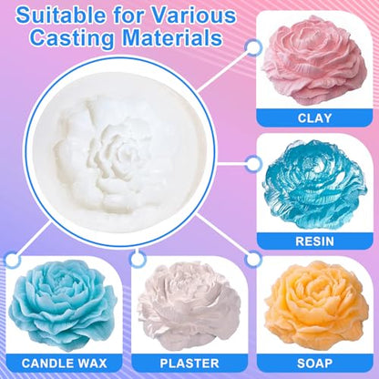 Silicone Mold Making Kit 282oz - 20A Liquid Silicone Rubber (1:1 Mix), Non-Toxic & Bubble Free Platinum Cure Silicone for Making Molds for Resin, Soap, Concrete, Craft Molds - 282oz Total