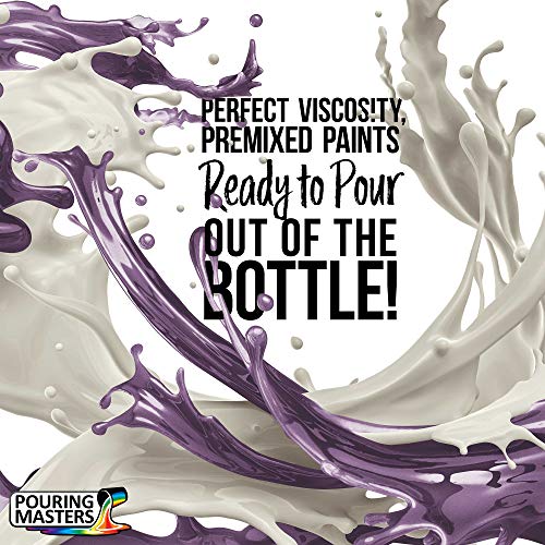 Pouring Masters Lavender Metallic Pearl Ready to Pour Acrylic Pouring Paint - Premium 32-Ounce Pre-Mixed Fluid Acrylic Paint - Fluid Art Supplies for Canvas, Wood, Paper, Tile & Rocks - color: Lavender Metallic Pearl, size: 32 Fl Oz (Pack of 1)