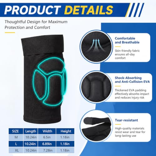 1 Pairs Muay Thai Elbow Pads and Knee Pad,Black,M - color: Black, size: M