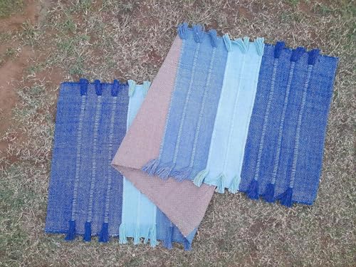 Jaipur Art & Rugs Cotton Yoga Rug - Eco-Friendly Hand-Woven Thick Mat (24”x72”x5mm) for Everyday Fitness at Home - Comfortable & Extra-Long - color: Multicolor 12