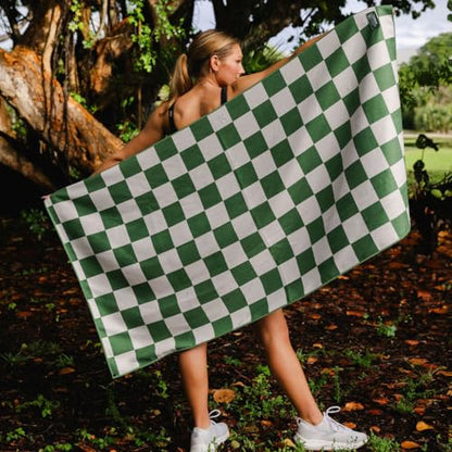 Sprints Athletic Running Towel, Full-Sized, Car Seat Cover - Performance Microfiber (Chess Not Checkers) - color: Chess Not Checkers W/ Snaps