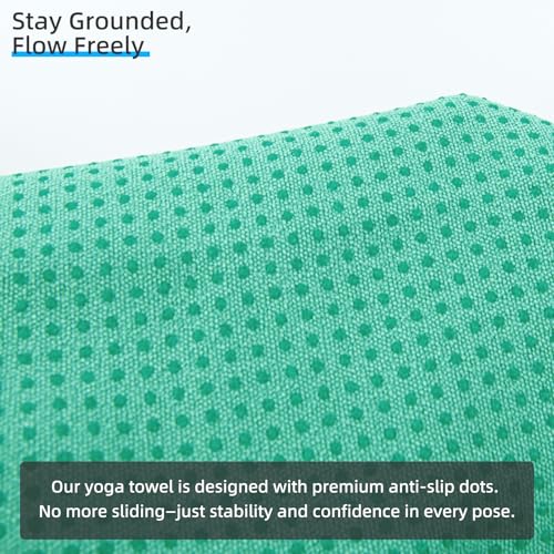 YESLIFE Non-Slip Yoga Towel, 72"x24", Green - color: Light Green