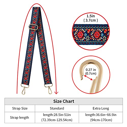 ZOOEASS Wide Shoulder Strap Adjustable Replacement Belt Crossbody Canvas Bag Handbag - color: Dandelion, size: Wide: 1.4"(3.5cm)