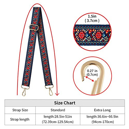ZOOEASS Wide Shoulder Strap Adjustable Replacement Belt Crossbody Canvas Bag Handbag - color: Dandelion, size: EXTRA LONG:66.9"(170cm)Wide:1.4"(3.5cm)