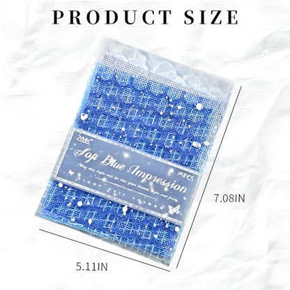 BADAO 90 Sheets Sticker Scrapbook Paper Supplies for DIY | 6 Pack Mesh Fabric Scrapbooking Kits,5.11x7.08Inch Textured Aesthetic Paper Scrap Book Material for DIY Decorative Mixed Set