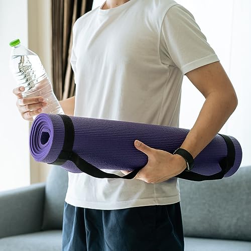 4PCS Yoga Mat Carrier Strap, Adjustable Yoga Mat Strap Carrier for Exercise/Travel/Gym, Mat Holder Sling Carrier - color: Black