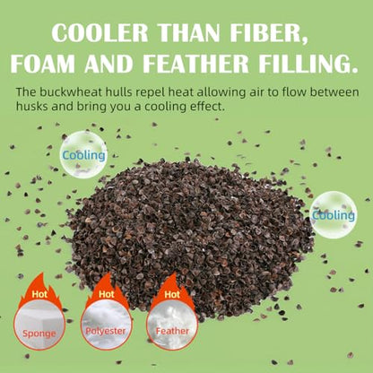 USlixury Buckwheat husks - 1 LB Pillow Fillings, Stuffing Bulks, 100% Buckwheat Pillow Replacement