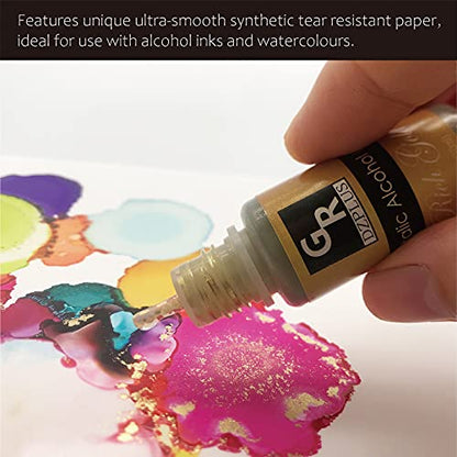 Yupo Paper 10 Sheets,Heavy white paper for alcohol based ink | 10-inch x 7-inch | 250GSM