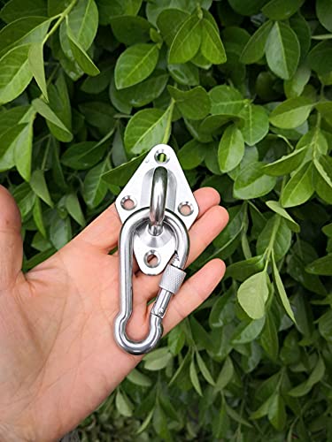 Hammock Hanging kit Stainless Steel 316 Hammock Hooks Heavy Duty with Screw Bolts, Hammock Wall Hooks for Wall/Ceiling Mount,for Hammock Chair Hanging/Swing Hanging,2 Pack