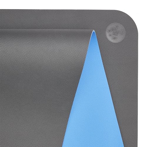 Manduka Begin Yoga Mat 68" - 5mm Cushioning | Comfortable, Lightweight & Reversible with Alignment Stripe | Budget-Friendly | 68 x 24 inches - style: Steel Grey Mat
