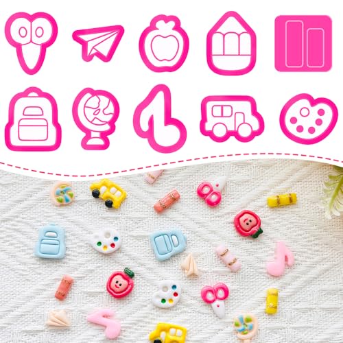 Daily Icon Polymer Clay Cutters Set – Molds, Clay Cutters for Polymer Clay, Clay Earring Tools - color: N color