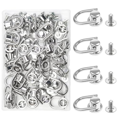 40Pcs D Rings for Purse,Metal D Rings for Bag Making, Purse Hardware for Handbags, Crossbody Straps, Leather Craft, DIY Bag Repair (Silver) - color: Silver