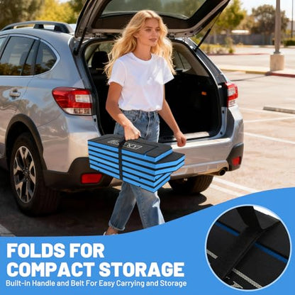 Foldable Mechanic Kneeling Pad,22.44" Wide EVA Foam Mat,1 Pack,Blue - color: Blue & Black