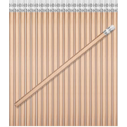 TecUnite 60 Pcs HB Pencils #2 Unsharpened Wood Cased Pencils with Eraser Hexagonal Pencil Cute Graphite No 2 Pen for Adults Gifts Exam School Office Sketching Learning (Wood Color, Silver) - color: Wood Color, Silver