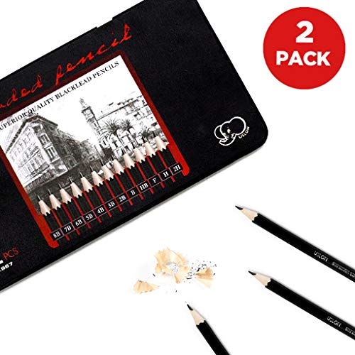Professional Sketch pencils Drawing pencils set for Kids and Adults,Art sketching pencils for Artists Beginner(8B-2H).(24-Count) - size: 1 Count (Pack of 24)