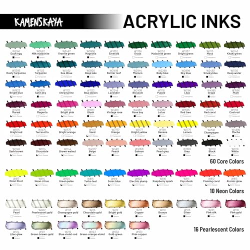 Acrylic Inks for Artists - 'Deep Lake' Acrylic Ink, 3.38 Fl Oz (100 ml) | Highly Concentrated, Multifunctional Liquid Acrylic Paint - color: Deep Lake