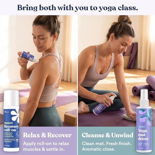 ASUTRA Yoga Mat Cleaner Spray Refill (Peaceful Lavender), 16 fl oz (16oz)